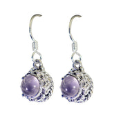 Isabella Unique Dangle Earrings for Women - Stylish Gemstone Rose Quartz Pink Dangle