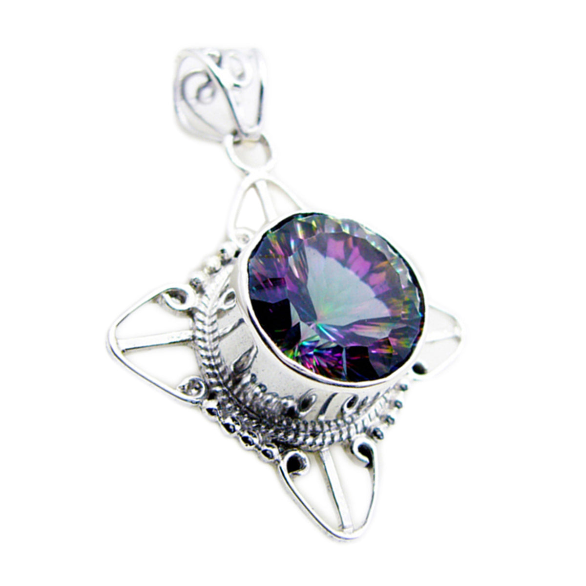 Evelyn Unique Designer Pendants India - Stylish Charm Mystic Quartz multicolor Multicolor