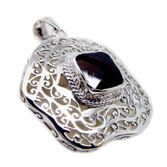 Mathilde Unique Gemstone Pendant with Intricate Silver Design Smoky Quartz Brown Brown