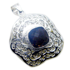 Mathilde Unique Gemstone Pendant with Intricate Silver Design
