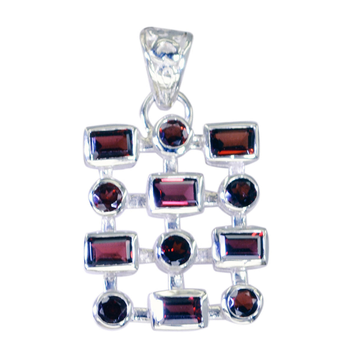 Nora Unique Gemstone Pendant for Everyday Glam Garnet Red Red
