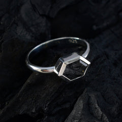 Zazlle Unique Gift Ring with Hexagon Rutilated Quartz