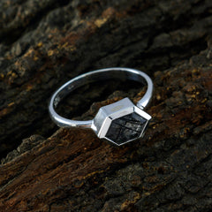 Zazlle Unique Gift Ring with Hexagon Rutilated Quartz