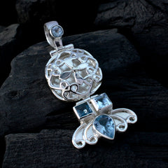 Bianca Blue Abstract Eye-catching Pendant