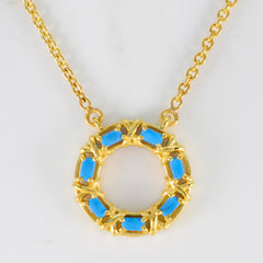 Yasmin Unique Pendant Necklace with Colorful Gemstones