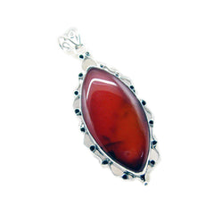 Bianca Unique Rope Wire Pendant with Red Gemstone