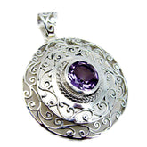 Audrey Unique Vintage Fashion Jewelry Pendant Amethyst Purple Purple
