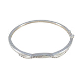 Skylar Unique White Bangle Bracelet - Chic and Elegant White CZ White