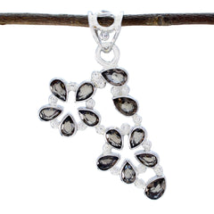 Hanna Brown Luxurious Slim Pendant smoky quartz Brown Brown