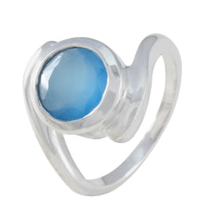 Valentina Contemporary Blue Solitaire Ring