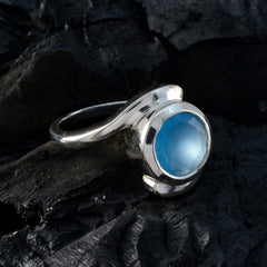 Valentina Contemporary Blue Solitaire Ring
