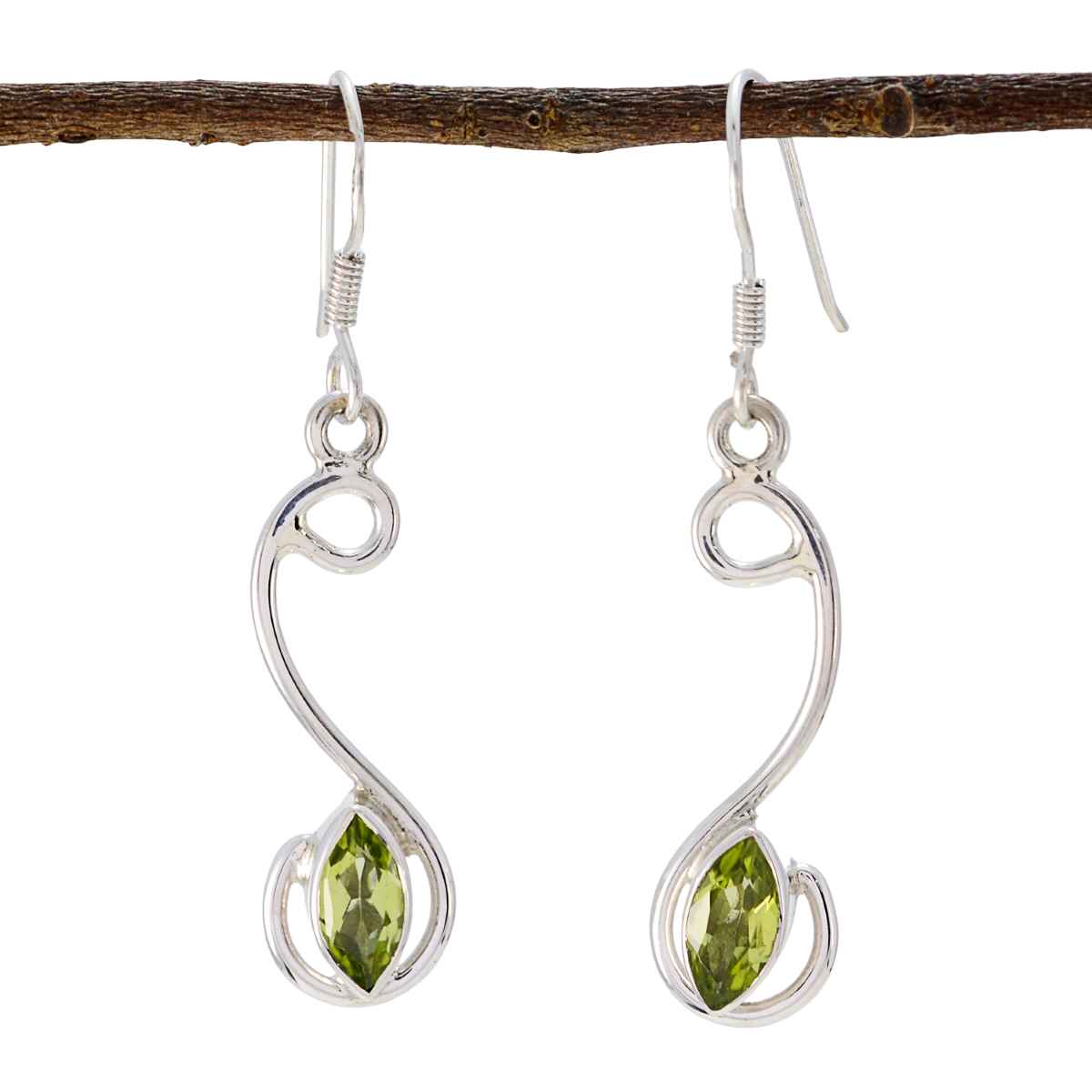 Valentina Green Dangle Earrings for Everyday Glam Peridot Green Dangle