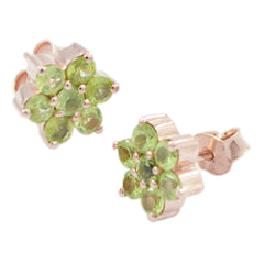 Valentina Green Stud Earrings for Everyday Glam Peridot Green Stud