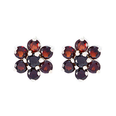 Valentina Red Stud Earrings for Trendy Fashionistas