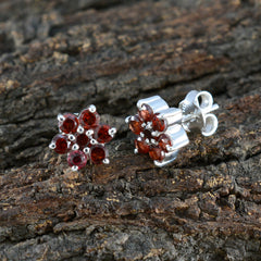 Valentina Red Stud Earrings for Trendy Fashionistas