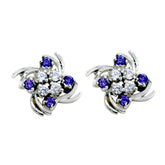 Valentina Stud Earrings India - Gemstone Sparkle for Every Occasion Multi CZ multicolor Stud