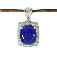 Audrey Blue Statement Pendant with Gemstone Sparkle Tanzanite Blue Blue