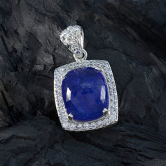 Audrey Blue Statement Pendant with Gemstone Sparkle