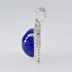 Audrey Blue Statement Pendant with Gemstone Sparkle