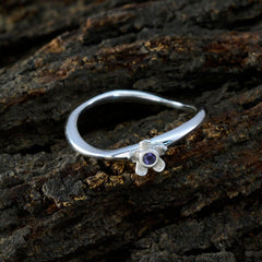 Autumn Sophisticated Blue Solitaire Ring