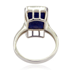Isabel Abstract Blue Solitaire Ring