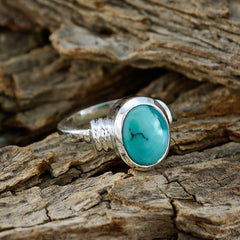 Riya Boho Turquoise Ring with Silver Band