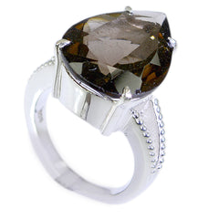 Lily Sophisticated Brown Solitaire Ring