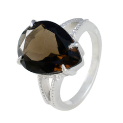 Lily Sophisticated Brown Solitaire Ring