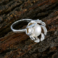 Charlotte Abstract White Solitaire Ring