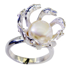 Charlotte Abstract White Solitaire Ring