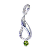 Laura Featherlight Jewelry Necklace Silver Pendant with Gemstone Peridot Green Green