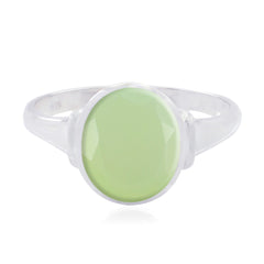 Nisa Contemporary Light Green Solitaire Ring