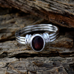 Lucia Heritage Red Solitaire Ring - Elegant Silver Design
