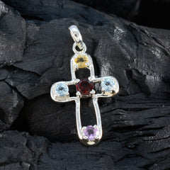 Claire Multicolor Dainty Pendant with Gemstones