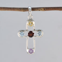 Claire Multicolor Dainty Pendant with Gemstones