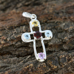 Claire Multicolor Dainty Pendant with Gemstones
