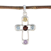 Claire Multicolor Dainty Pendant with Gemstones Multi Stone multicolor Multicolor