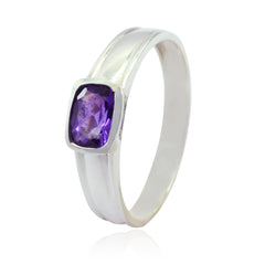 Min-seo Abstract Purple Solitaire Ring