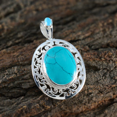 Sofía Turquoise Retro Chunky Pendant