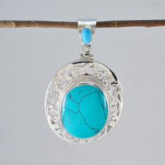 Sofía Turquoise Retro Chunky Pendant