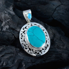 Sofía Turquoise Retro Chunky Pendant