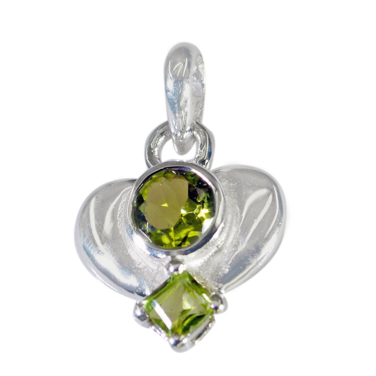 Sarah Green Featherlight Pendant with Gemstone Accent Peridot Green Green
