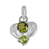 Sarah Green Featherlight Pendant with Gemstone Accent Peridot Green Green