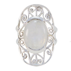 Priya White Gemstone Ring with Elegant Silver Design
