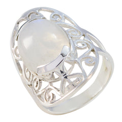 Priya White Gemstone Ring with Elegant Silver Design