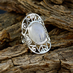 Priya White Gemstone Ring with Elegant Silver Design