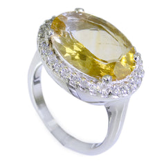 Saanvi Yellow Gemstone Halo Ring with Sterling Silver