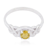 Bianca Graceful Yellow Solitaire Ring Citrine Yellow