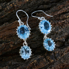 Kennedy Versatile Dangle Earrings with Blue Gemstones