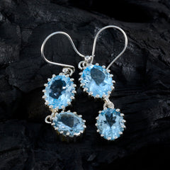 Kennedy Versatile Dangle Earrings with Blue Gemstones